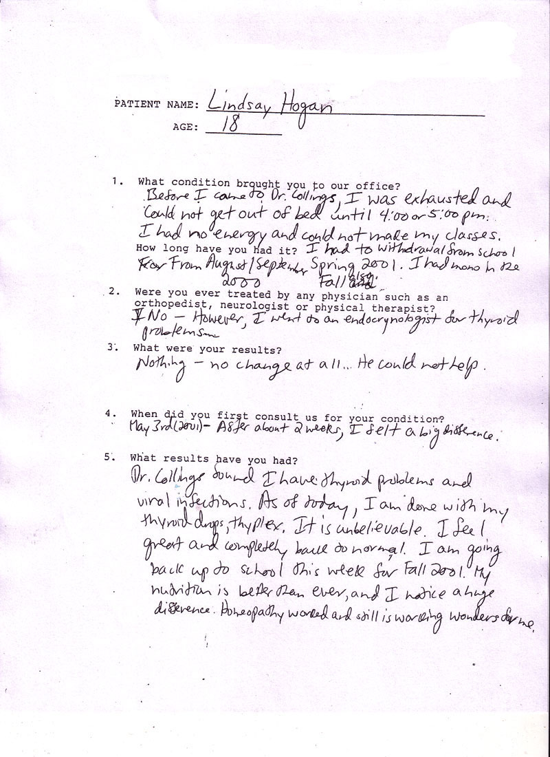 Fatigue Patient Testimonial